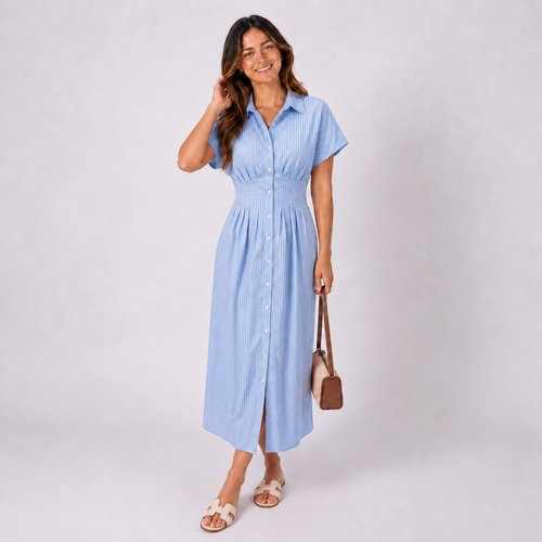 Hemdenblusen Maxikleid
