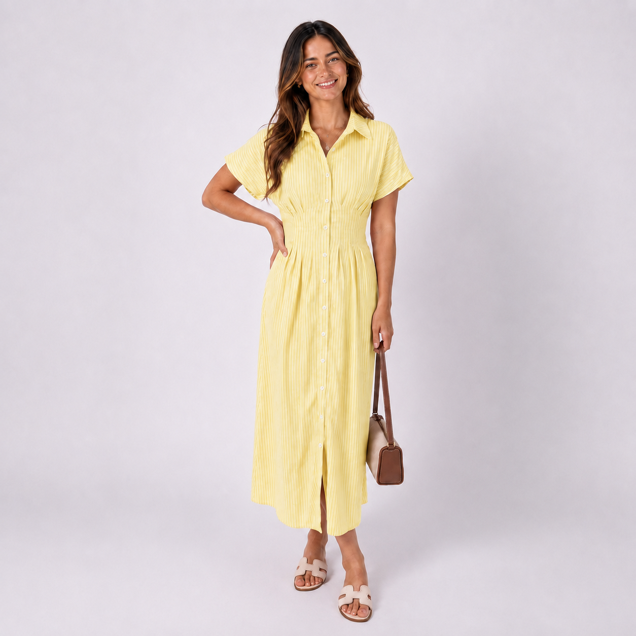 Hemdenblusen Maxikleid