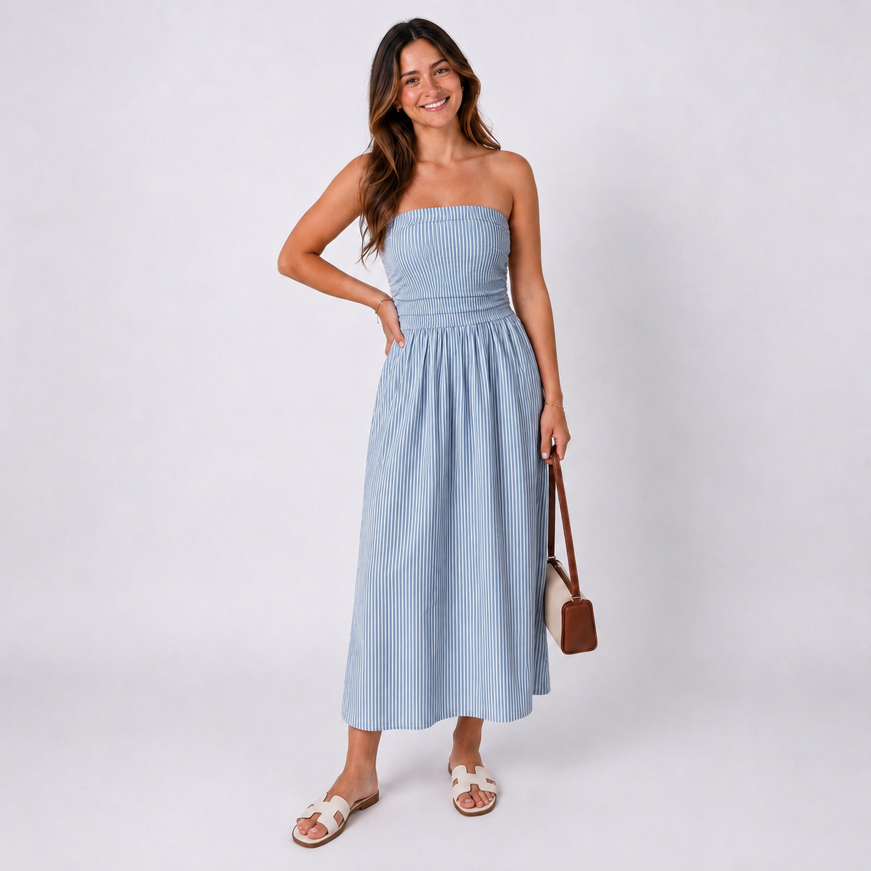 Trägerloses Maxikleid