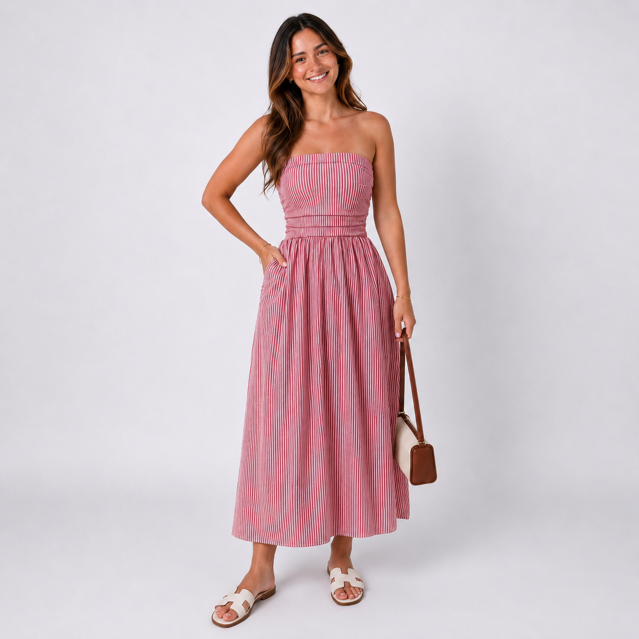 Trägerloses Maxikleid