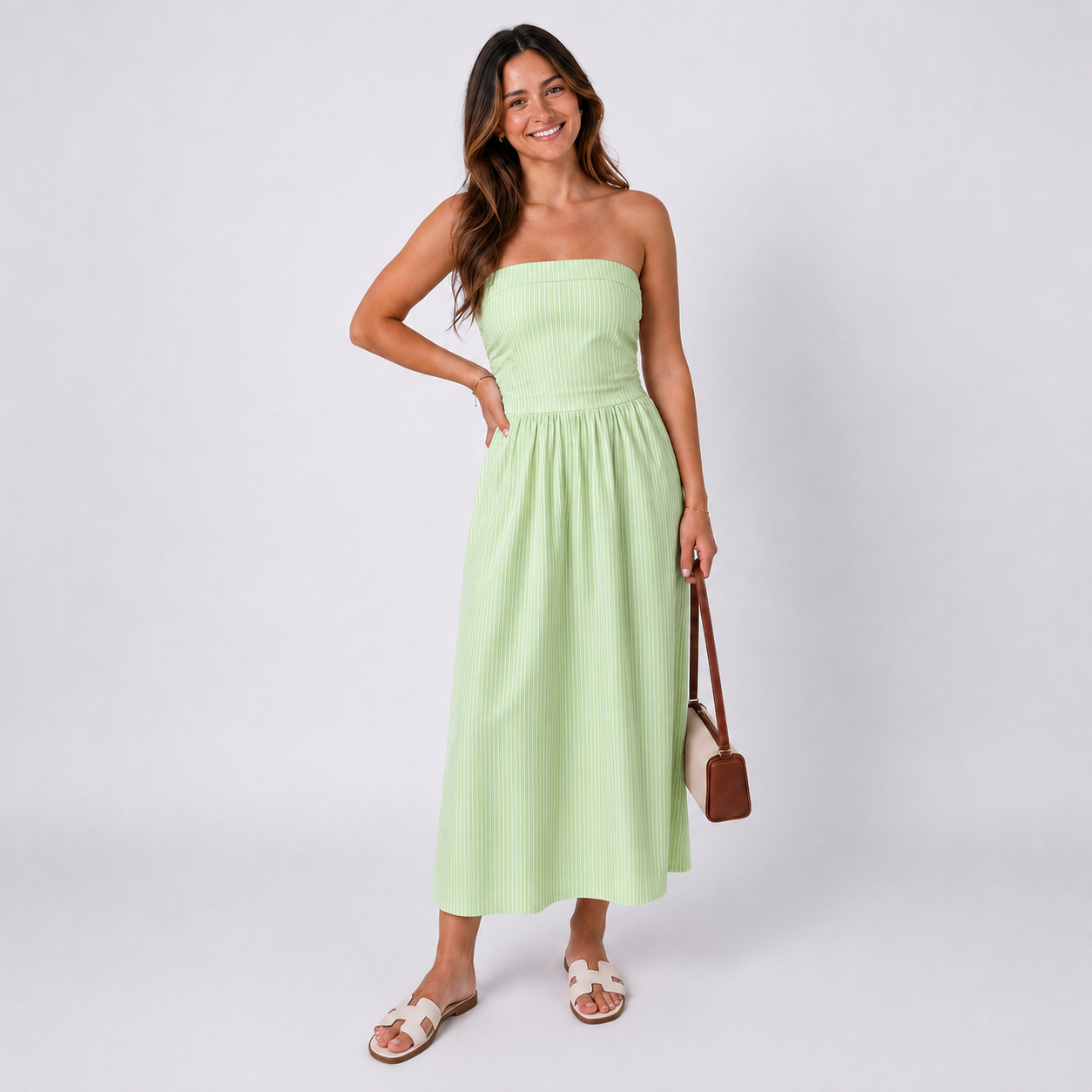 Trägerloses Maxikleid