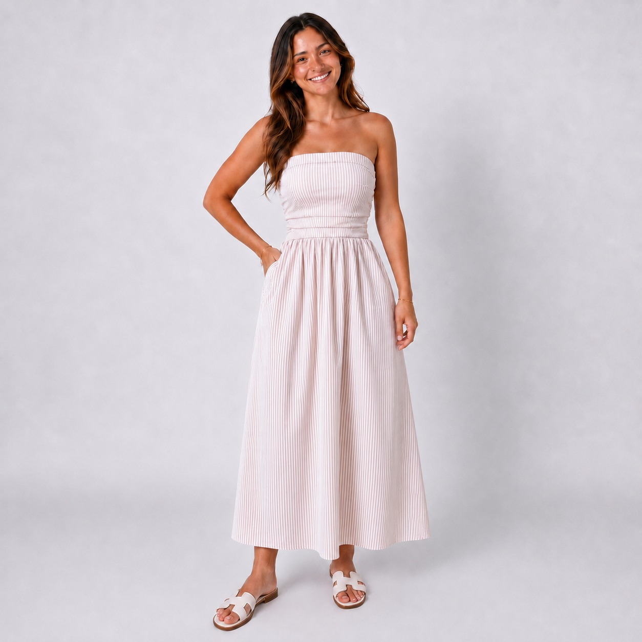 Trägerloses Maxikleid