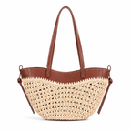 Geflochtene Schultertasche Einfarbig