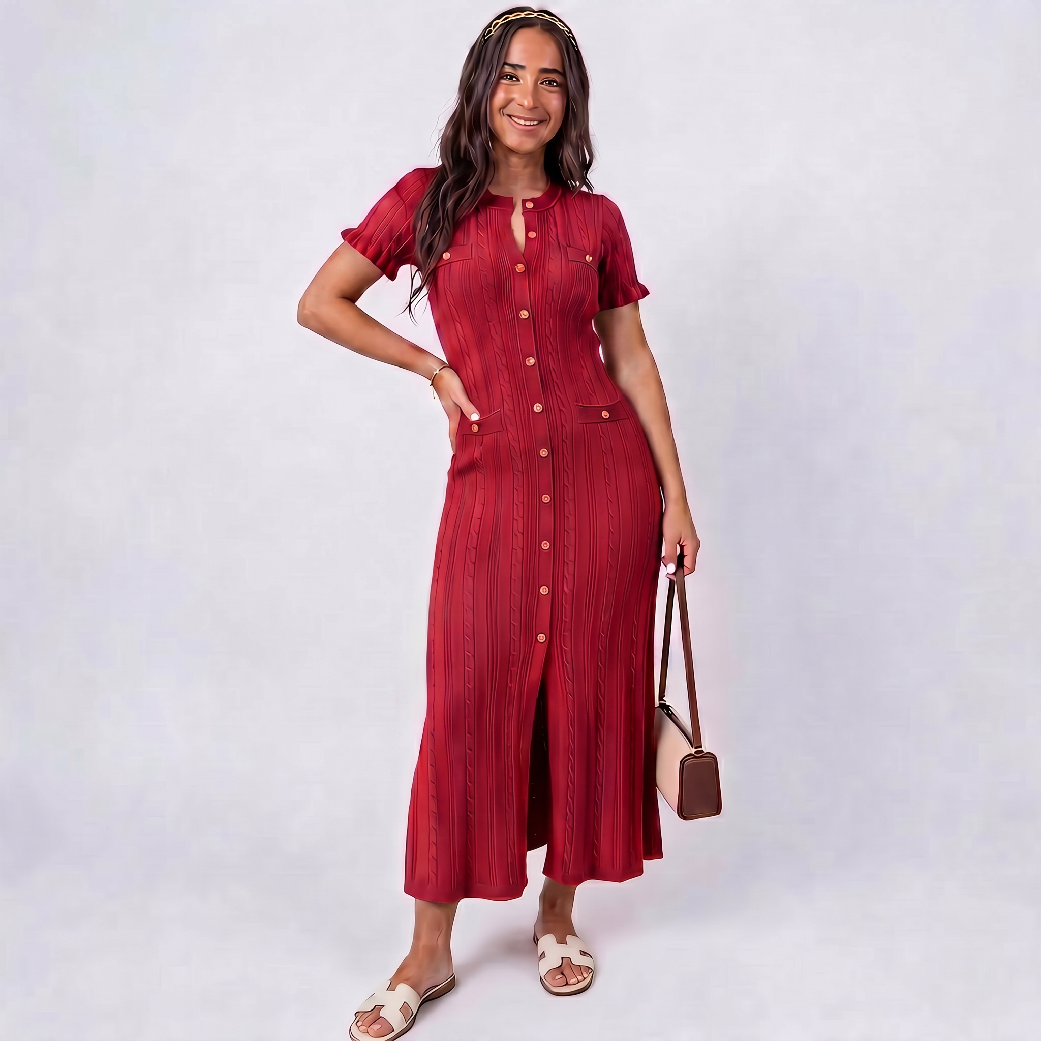 Elegantes Figurbetontes Maxikleid